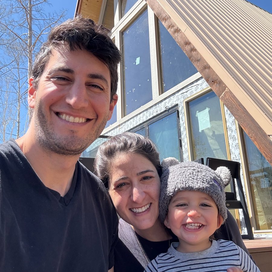 Koren, Jess and family at the cabin